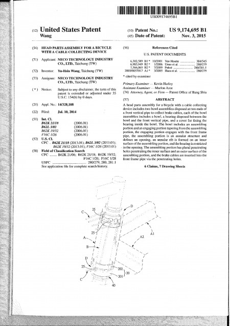 N.º de patente de EE. UU. US9174695B1-P2